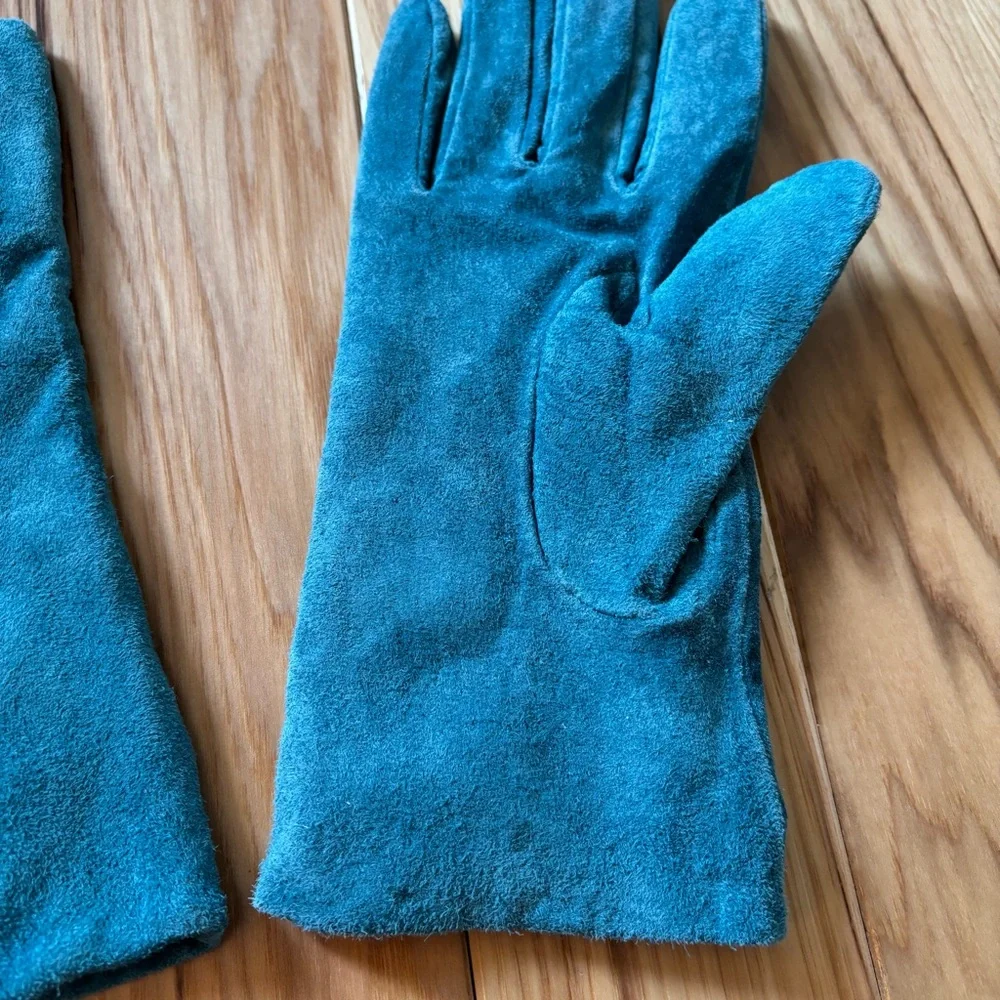 Vintage blue suede